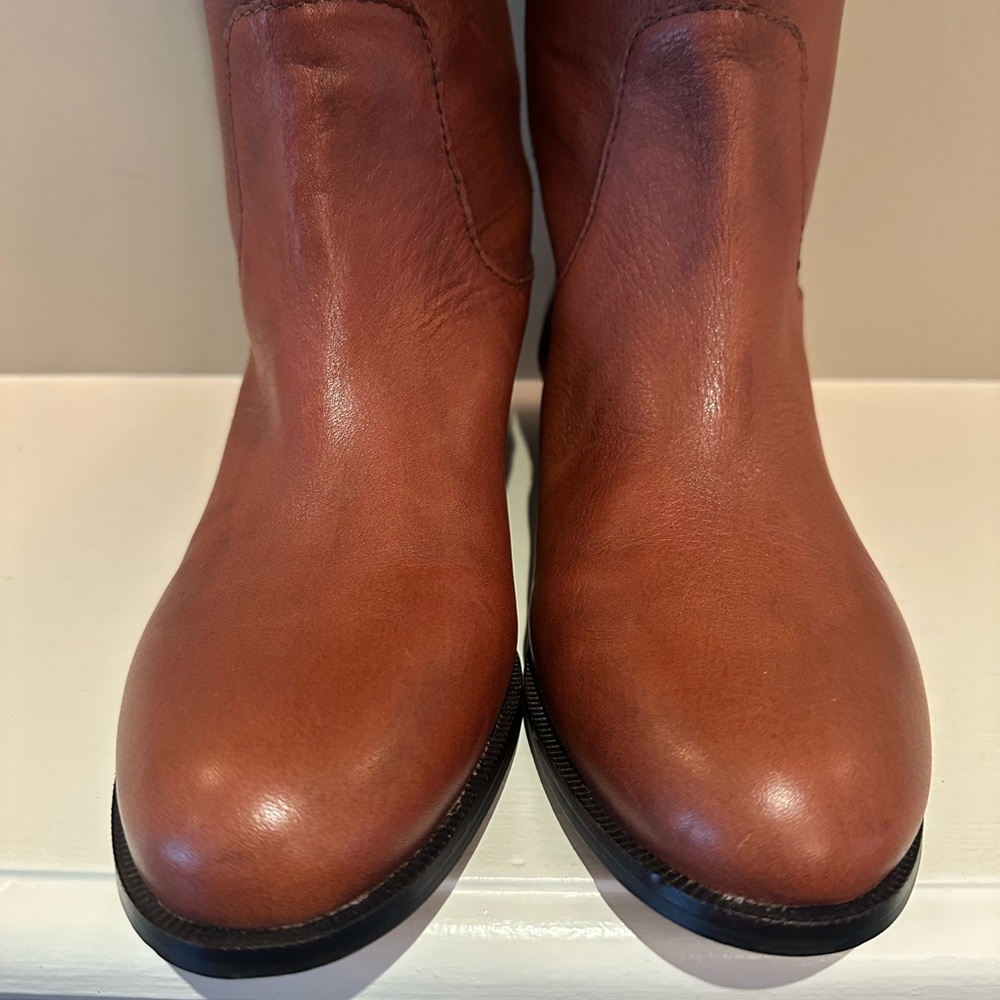 NWOT Banana Republic Women's cognac brown Leather Boots size 8 - Picture 9 of 11